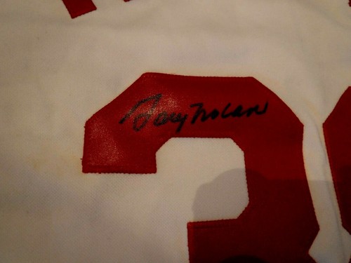 Camiseta de béisbol firmada por Gary Nolan de los Rojos de Cincinnati - Autenticada por la JSA #N99032 - Imagen 2 de 5