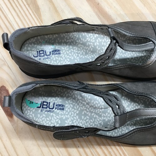 JBU Jambu Shoes Womens 12 M Buttercup Casual TStrap Mary Jane Flats Gray Fabric - Picture 14 of 17