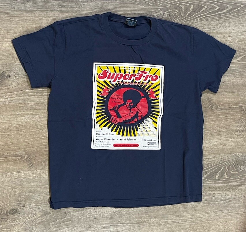 Vintage Sky Cyber Wear T-Shirt Size L Super Fro Movie Badass