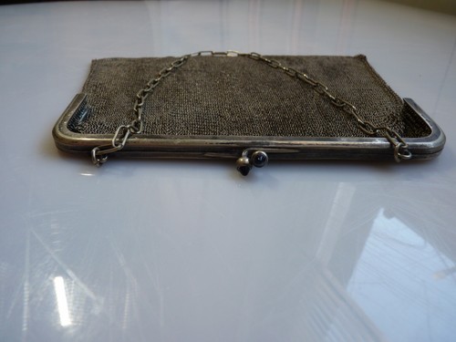 BOLSO DE NOCHE ANTIGUO/DE COLECCIÓN MALLA MALLA MALLA MALLA MALLA DAMAS TONO PLATA - Imagen 2 de 6