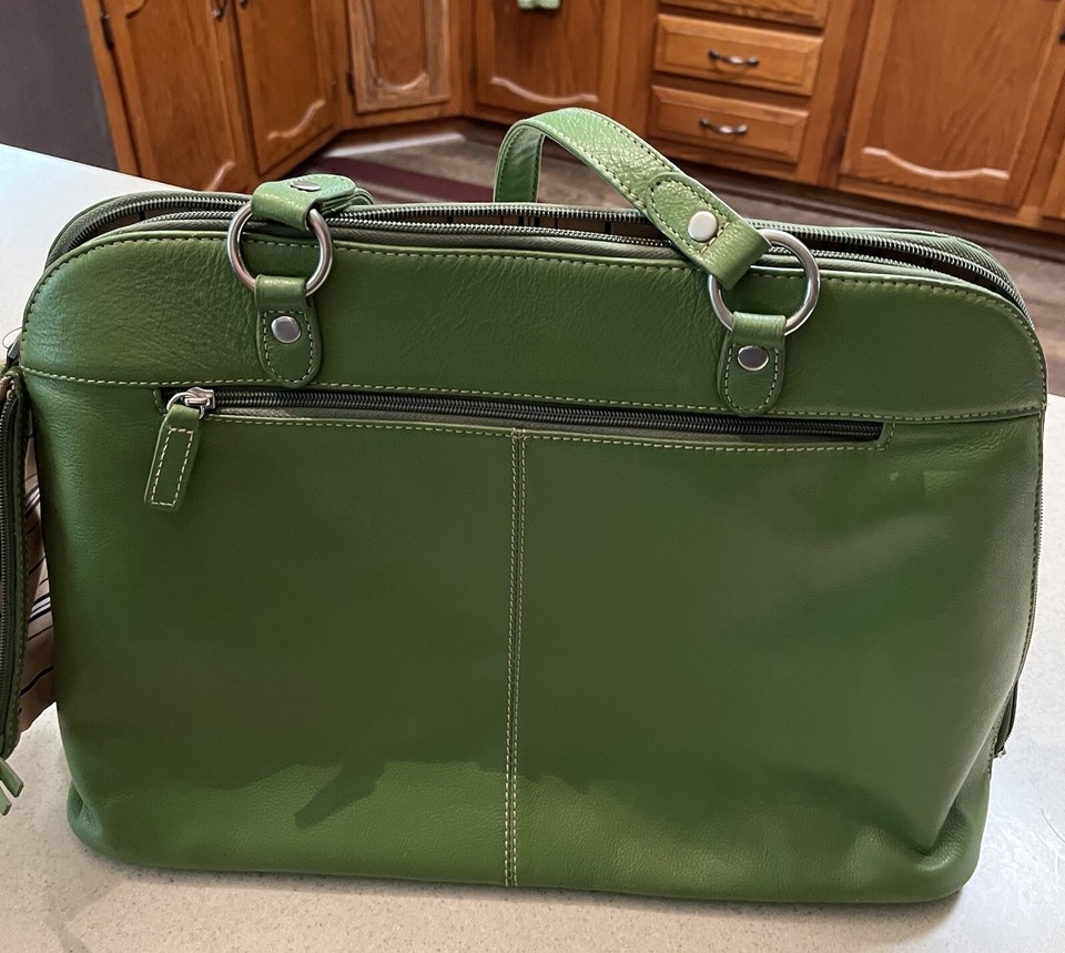 Franklin Covey Laptop/Purse/Messenger Bag, Green, Multipurpose, New
