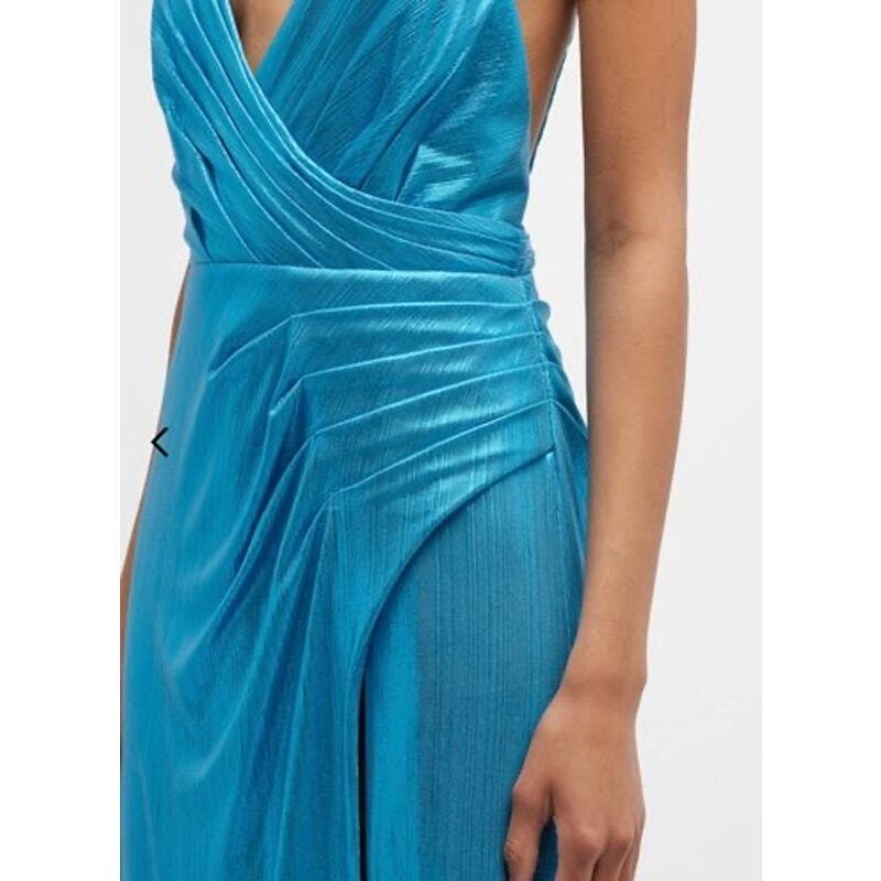 retrofete zoa dress blue Sparkly Light Blue Bateau Ball Gown Short Backless Prom Dress DTH437 –  DressTok.co.uk main image 1