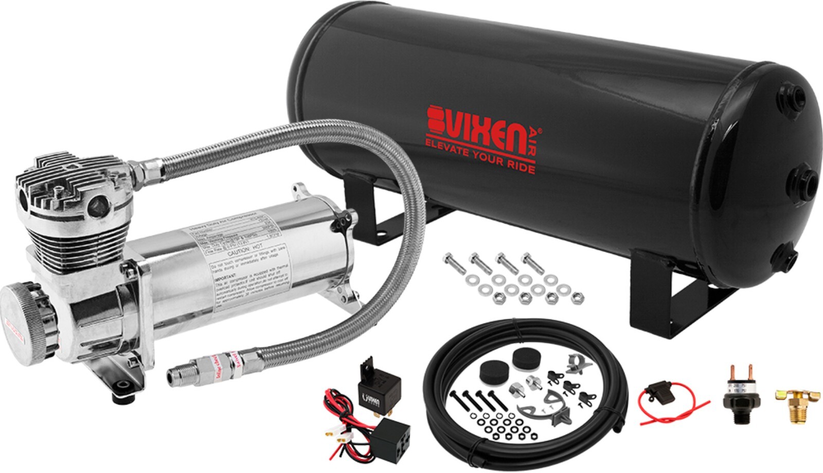 AIR SUSPENSION KIT/SYSTEM FOR TRUCK/CAR BAG/RIDE/LIFT,200PSI COMPRESSOR, 3G TANK