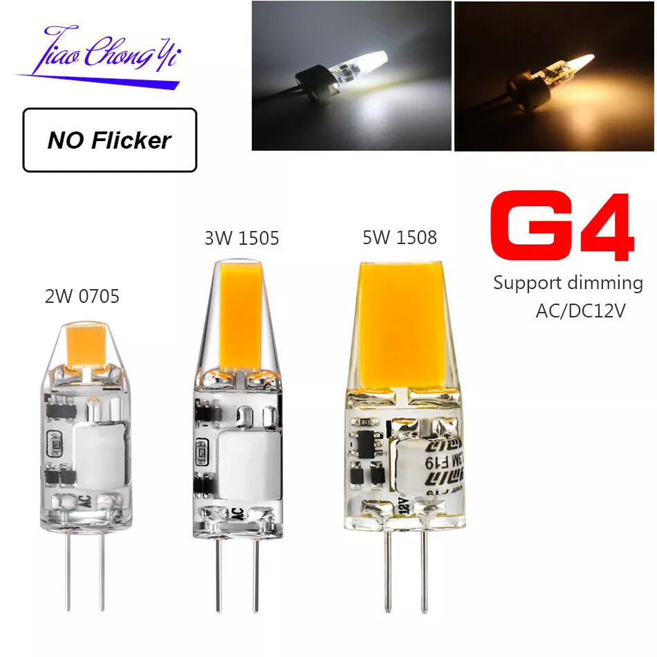 G4 Bi-Pin 0705 1505 1508 2W 3W COB LED Light Bulb Lamp AC/DC12V | eBay