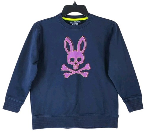 Psycho Bunny Navy Sweatshirt YOUTH L 14/16 3D Keswick Logo LS Soft French Terry - Picture 14 of 19