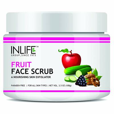 INLIFE Früchte Gesicht Peeling für Herren und Damen für Körper Parabenfrei - 100