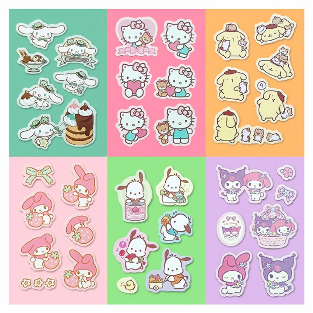 Sanrio My Melody Nail Decal Cartoon Dolls Handmade Hello Kitty Nail Sticker