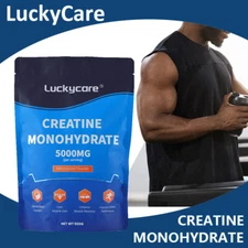 Luckycare Pure Creatine Monohydrate Micronized Powder 5000mg, 100 Servings,