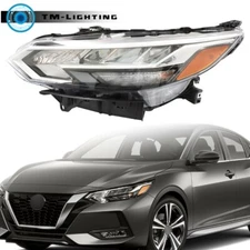 For 2020 2021 2022 Nissan Sentra S SV Left Side LED Type Headlight Black&Chrome