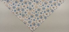 Dog Bandana/Scarf Tie On Christmas, Blue, White, Snowflakes, Large