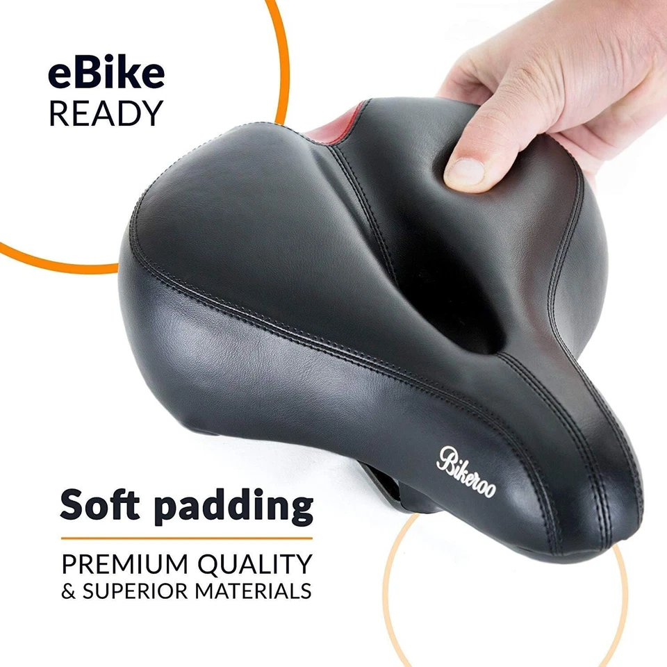 New Memory Foam Comfort Wide Bicycle Saddle Bike Seat Soft Sporty Fast Shipping - Image 4 of 4
