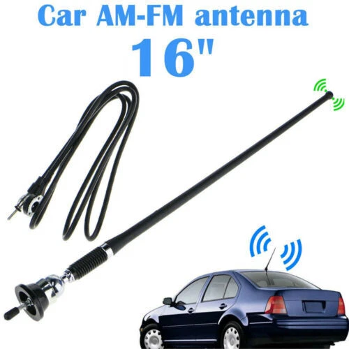 16" Universal Mount Swivel Base Car Radio AM/FM Amplified Signal Aerial Antenna - Picture 2 of 12