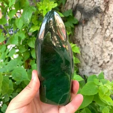 695g Beautiful Green Nephrite Jade Free Form, Nephrite Jade Stone