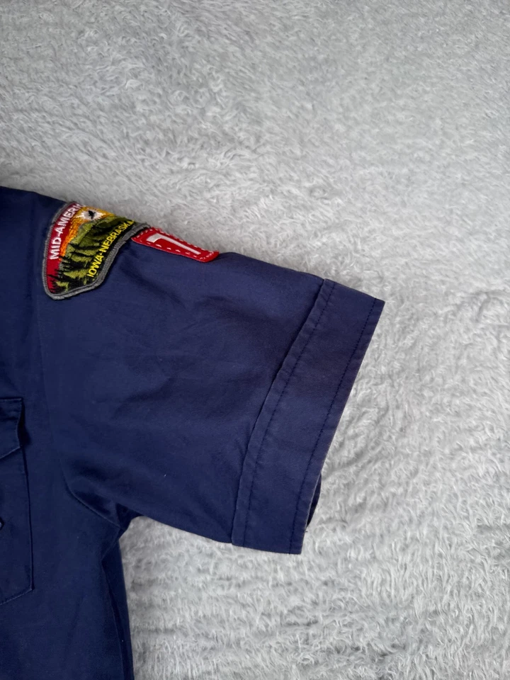 Boy Scouts of America Shirt Youth Medium Blue Short Sleeve Utah Button Up - Image 2 of 4