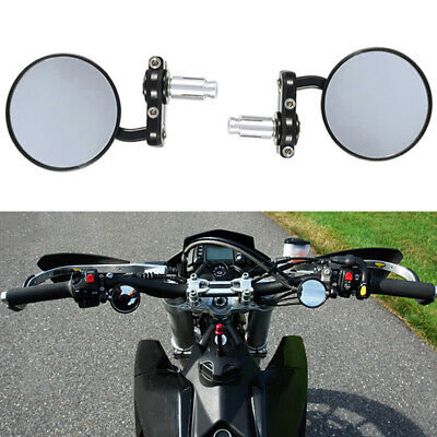 Motorcycle CNC Black Rear View Side Mirror Set Custom for 7/8