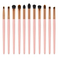 Set of 11 Makeup Eye Brushes, Eyeshadow Concealer Eyeliner Brow Blending Brush