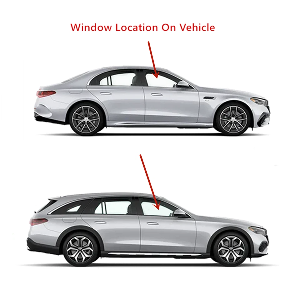 Fit Mercedes E300 E350 E400 E43 E450 E53 E63 Passenger Front Door Window Glass Foto 3 de 4