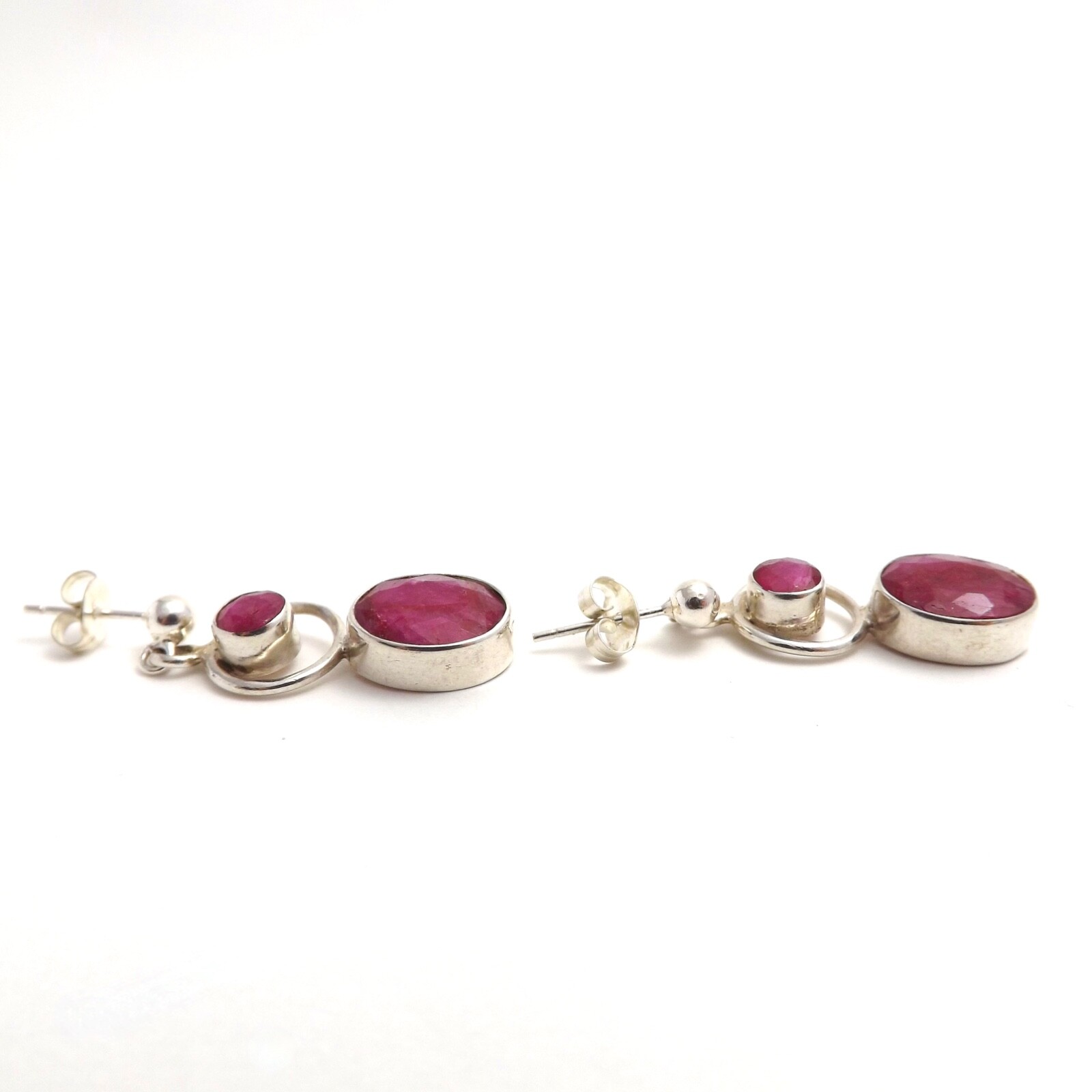 Sterling Silver Genuine Ruby July Birthstone Circ… - image 6