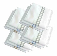 100 Cotton Premium Collection Handkerchiefs White Men's - Pack of 6