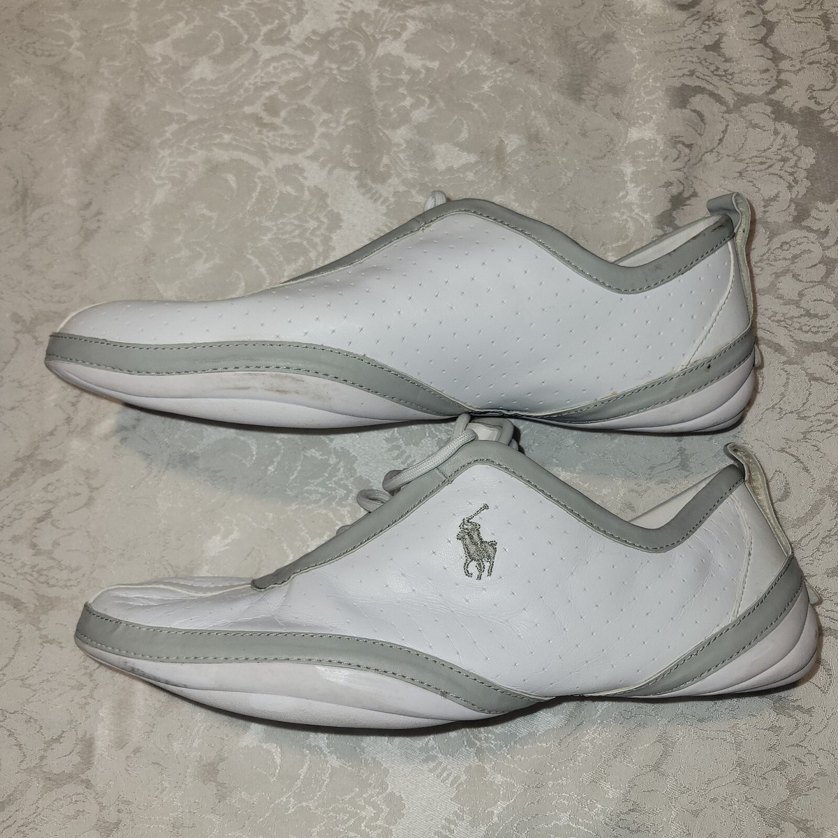 Ralph Lauren Polo Sport Athletic Sneaker Brand New in Box Grey/White Size 11 polo sport sneakers products for sale | eBay main image 4