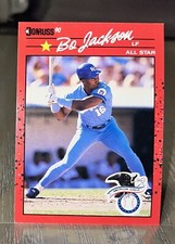 1990 Donruss Bo Jackson ❗️ERROR❗️All Star Card No TM on AL logo.