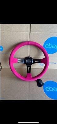 350mm Deep Dish Steering Wheel - Fit 6 hole Hub Like Vertex Nardi NRG Grip