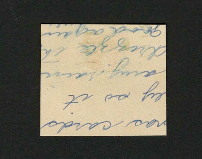 US 1914 #UX27 Green 1c Jefferson Postal Card Cut Square Used