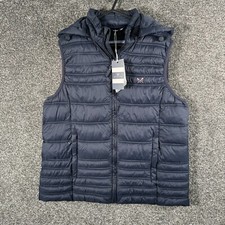 Crew Clothing Company Gilet Womens Uk 16 Blue Quilted Waistcoat Vest Jacket Zip