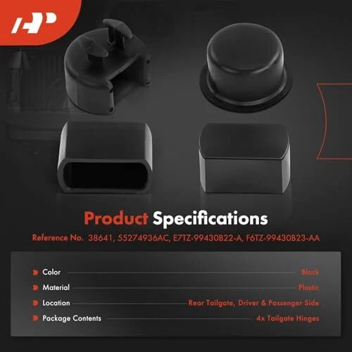 Kit de inserción de buje pivotante de bisagra de puerta trasera compatible con - Ford F150 F250 F350 Foto 2 de 4