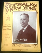 The Sidewalks Of New York Chas B Lawlor James W Blake  Sheet Music Al Smith