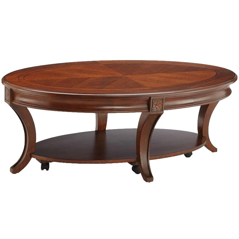 Walnut Living Room Oval Traditional Tables