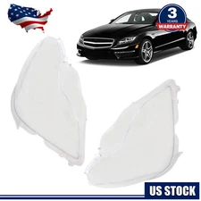 For 2006-2011 Mercedes W219 CLS350 CLS500 550 Pair Headlight Headlamp Lens Cover