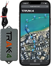 Trak-4 12v GPS Tracker with Wiring Harness for Tracking Equipment Vehicles and A