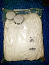 New King Size Bed Skirt 16" Drop with 5" Tassel Fringe white