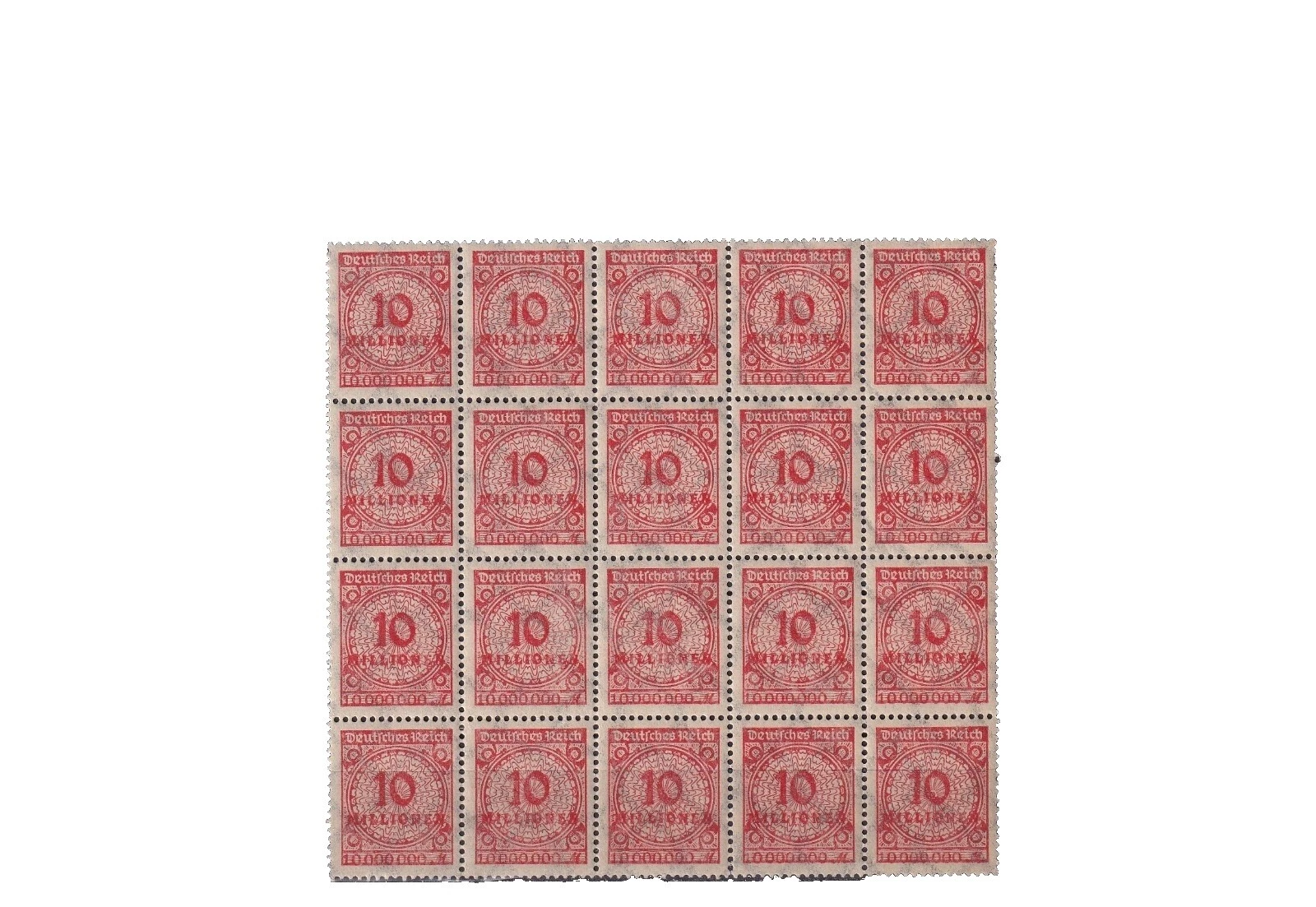 Numeral Cancellation German Stamp Blocks
