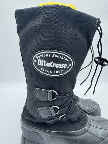 LaCrosse Ice Snow PAC EXTREME COLD Winter Boots Mens Sz 6 Black Felt Liner New - Picture 4 of 14