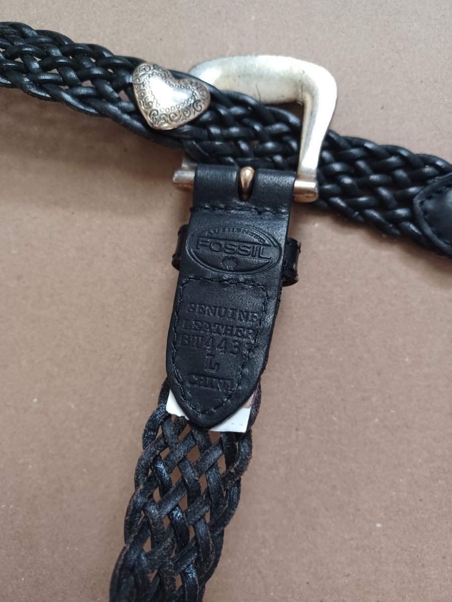 Vintage Fossil Womens Black Western Genuine Leather Belt  display picture 1