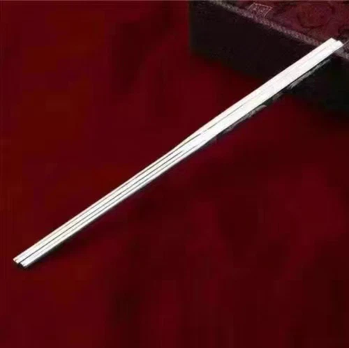 Certified 70g Solid 999 Sterling Silver A Pair Chopsticks Family - Picture 11 of 13