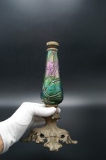 LOETZ - KRALIK BOHEMIAN CZECH ART GLASS IRIDESCENT MULTICOLOR GLASS VASE LAMP