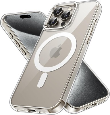 Hülle für iPhone 15 Pro Schutz Clear Case Kamera Schutz Magsafe Transparent NEU