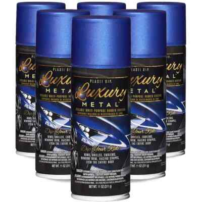 #ad Plasti Spray Paint 11oz Ultrasonic Blue Metallic Rubber Coating 6 Pack Washable $106.33