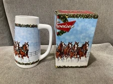 2009 Anheuser Busch Holiday Beer Stein A Holiday Tradition w/ Original Box