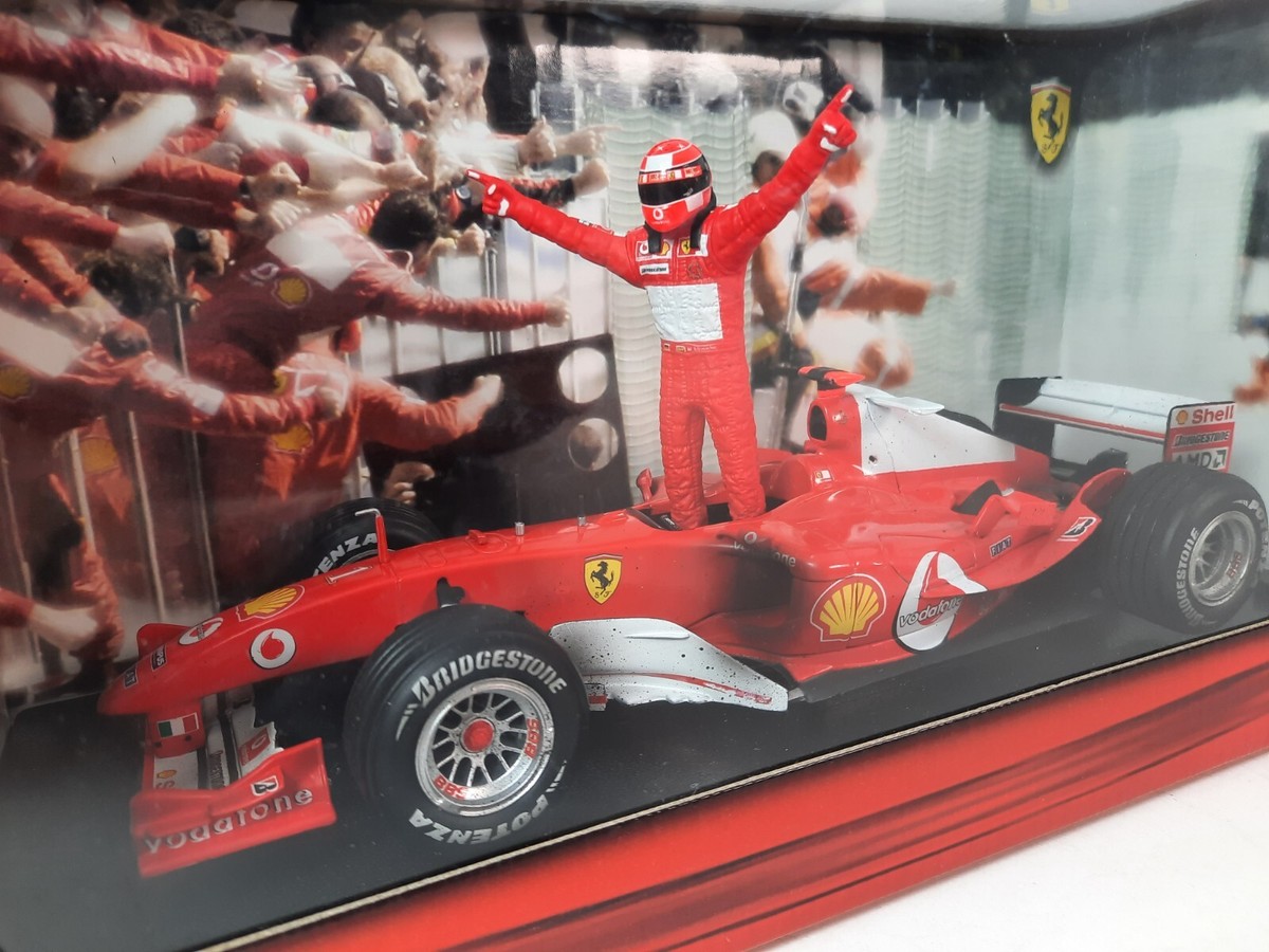 Hot Wheels F2004 1:18 ミニカー Hot wheels 1/18 Ferrari F2004 7 times Champion Michael
