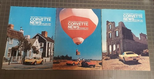 Vintage 1975 Corvette News Magazines - Full Year