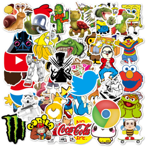 100Pcs Cute cartoon Skateboard Stickers Vinyl Laptop Luggage Decals Sticker Lot - Picture 1 of 6