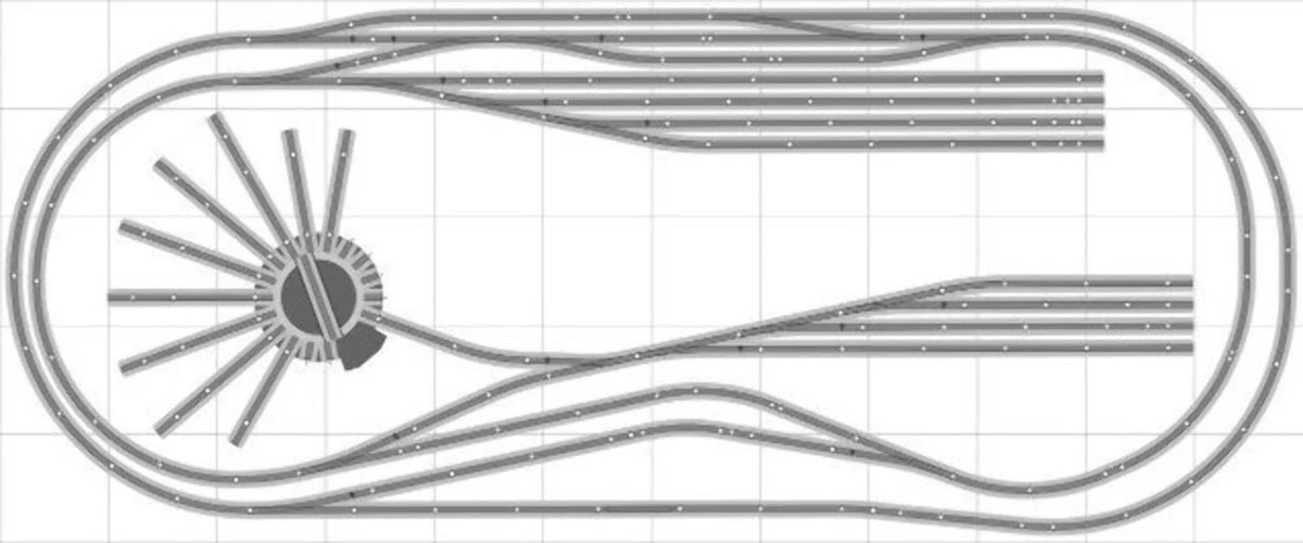 Ho scale sales ez track layout