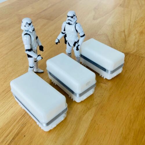 3x Custom Kamino Crates for 1:18 scale 3.75 inch Figure Diorama - Picture 1 of 10