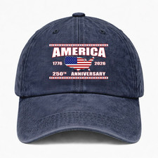 USA 250th Anniversary Hat America 1776 2026 Patriotic Baseball Cap Adjustable