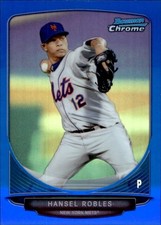 Hansel Robles 2013 Bowman Chrome Blue Refractor Prospect Card #BCP31 11/250