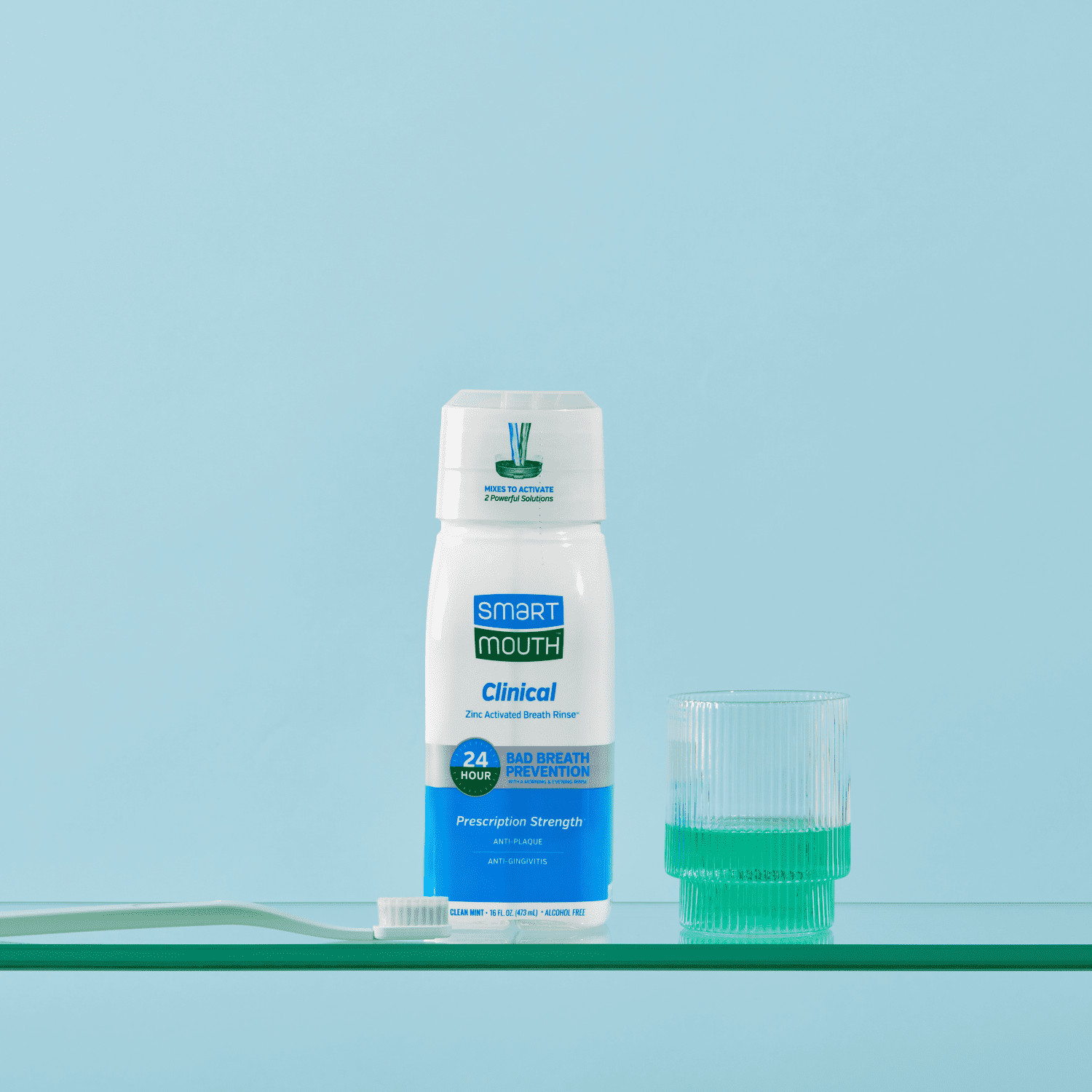 SmartMouth Clinical Activated Breath Rinse 16 oz, Mint, Adult